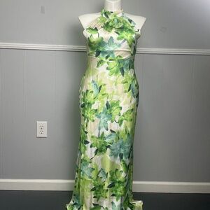Billy J Oralia Maxi Dress Green Floral Size 14